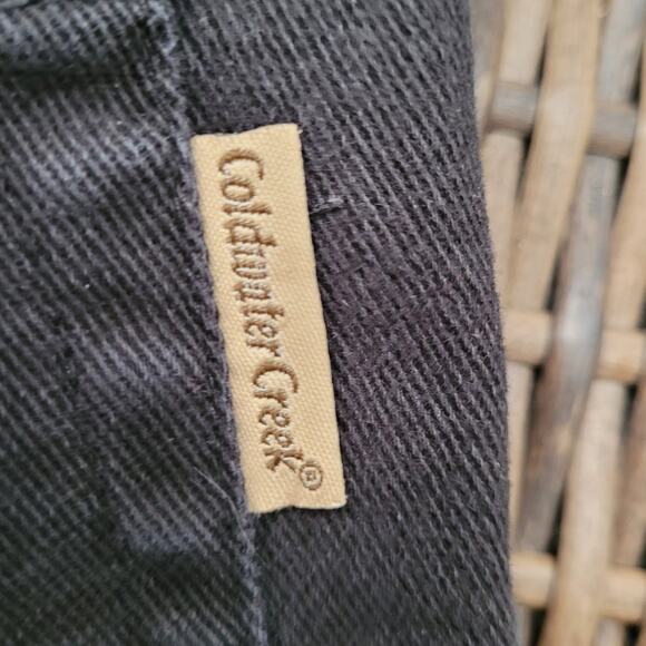 VINTAGE Coldwater Creek Black Mom Jeans 10 High Rise Straight Leg Relaxed Thick - Picture 5 of 9